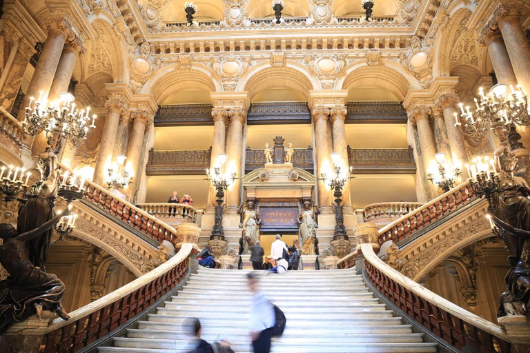 The spectacular architecture of the Palais Garnier in Paris